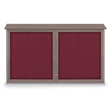 United Visual Products Open Faced Traditional Rounded Corkboard UV646ARC-SATIN-PEARL